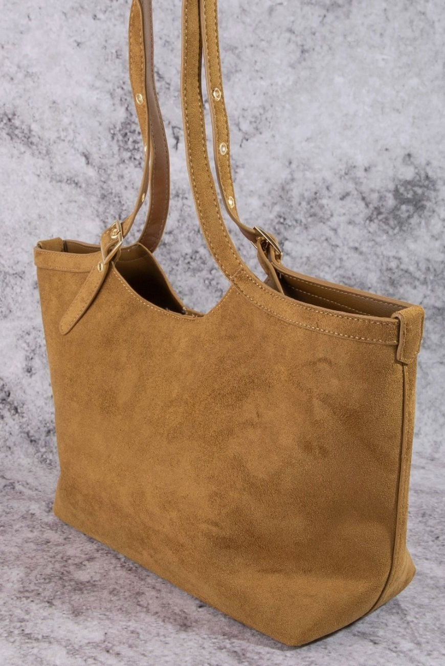 Laurel Adjustable Belt Strap Leather Tote