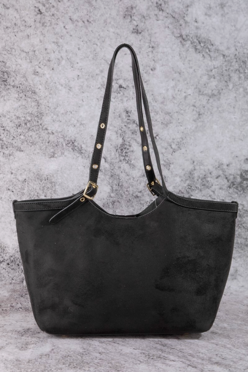 Laurel Adjustable Belt Strap Leather Tote