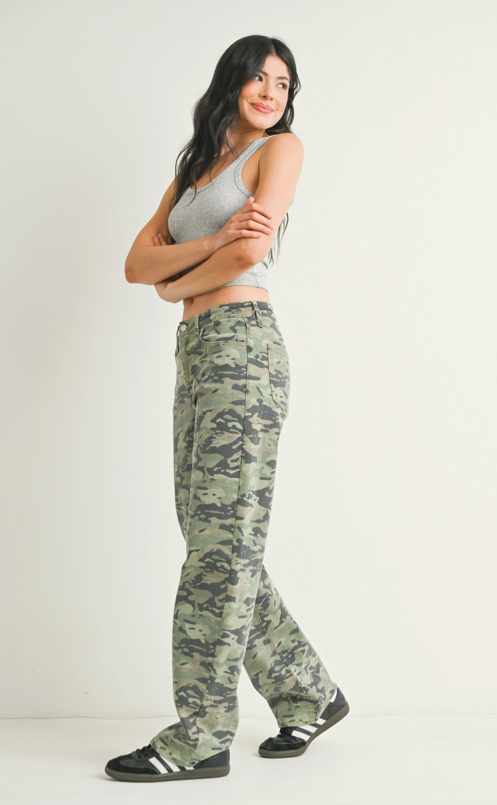JBD Camo Low Rise Relaxed Straight