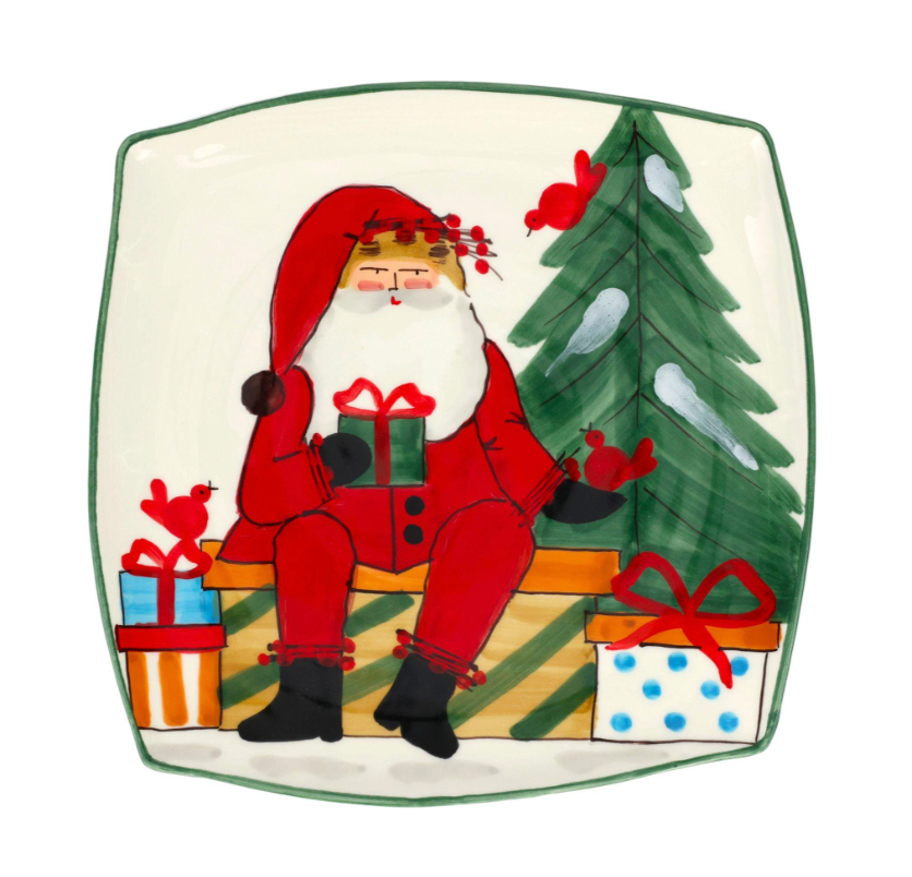 Vietri Old St. Nick 2026 Limited Edition Square Platter