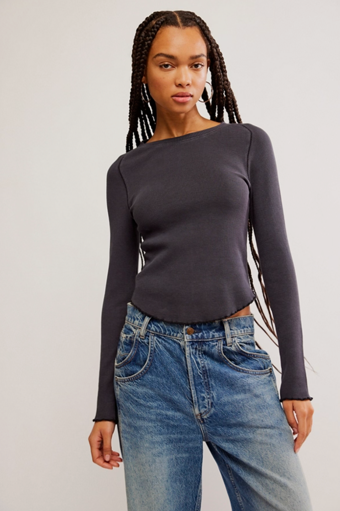 Free People Easy Does It Tee - Black