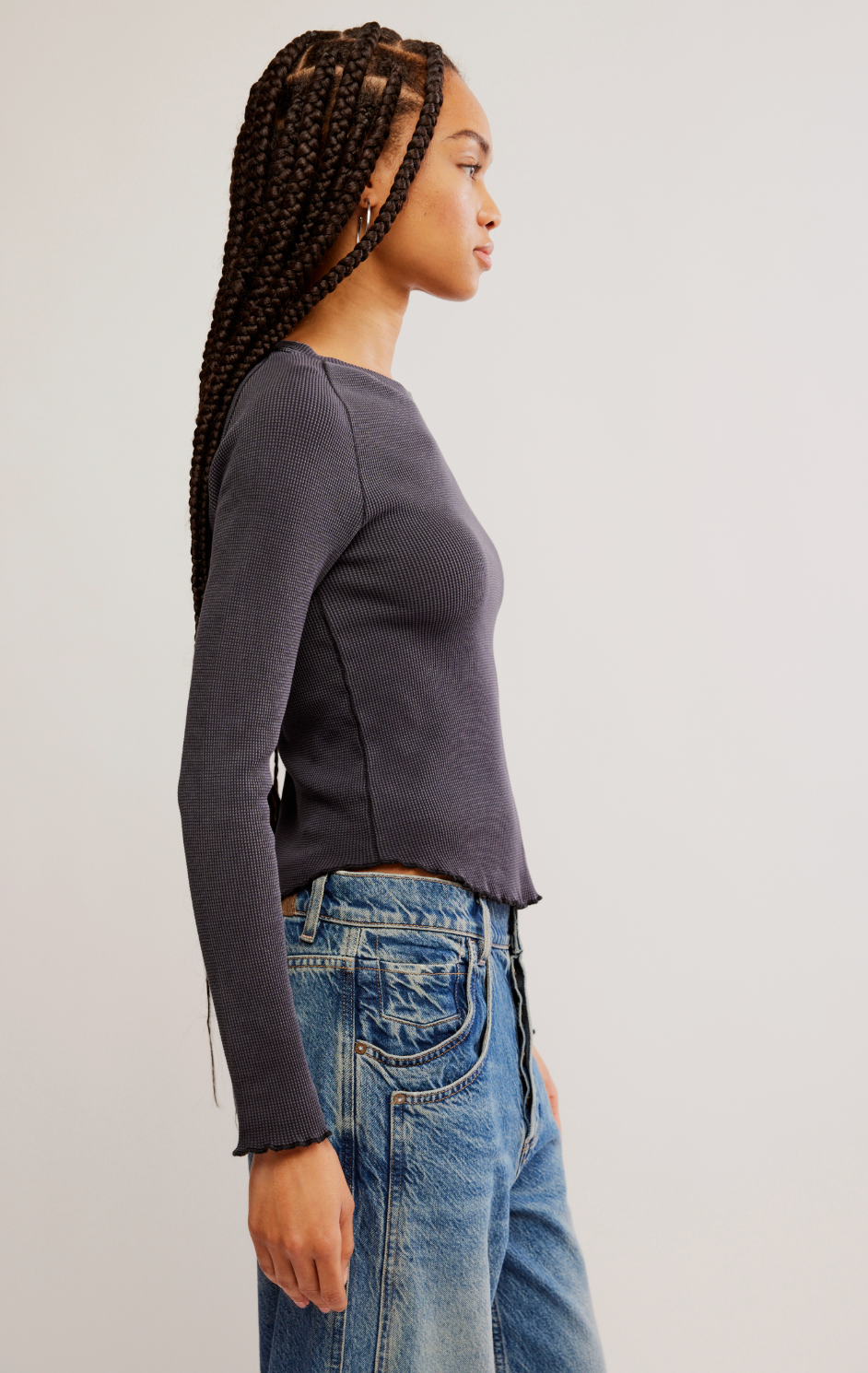 Free People Easy Does It Tee - Black