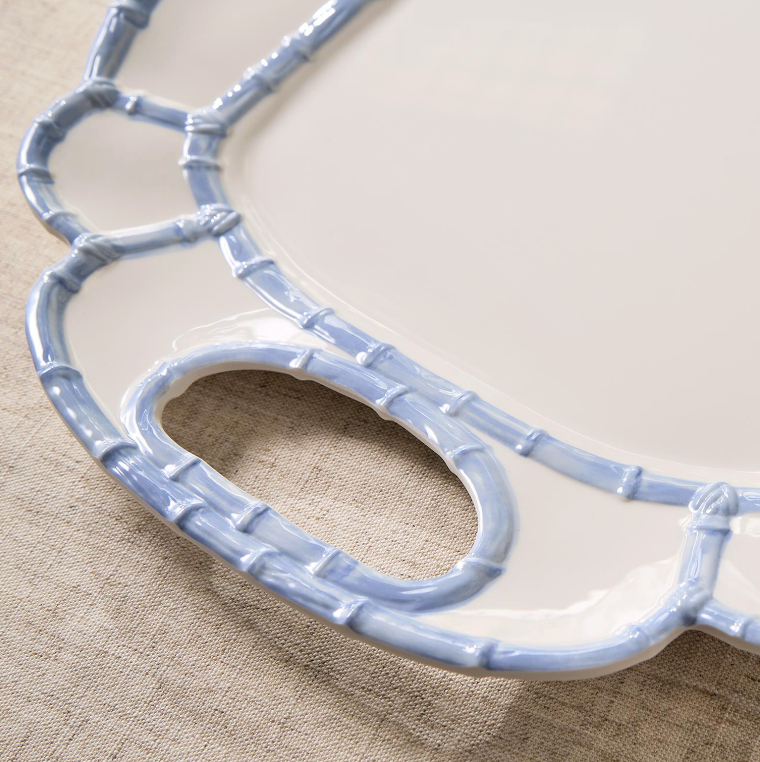 French Blue Bamboo Touch Platter