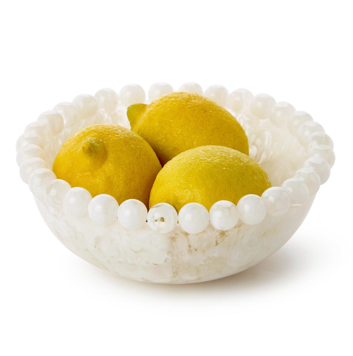 Modern Pop White Beaded Rim Bowl