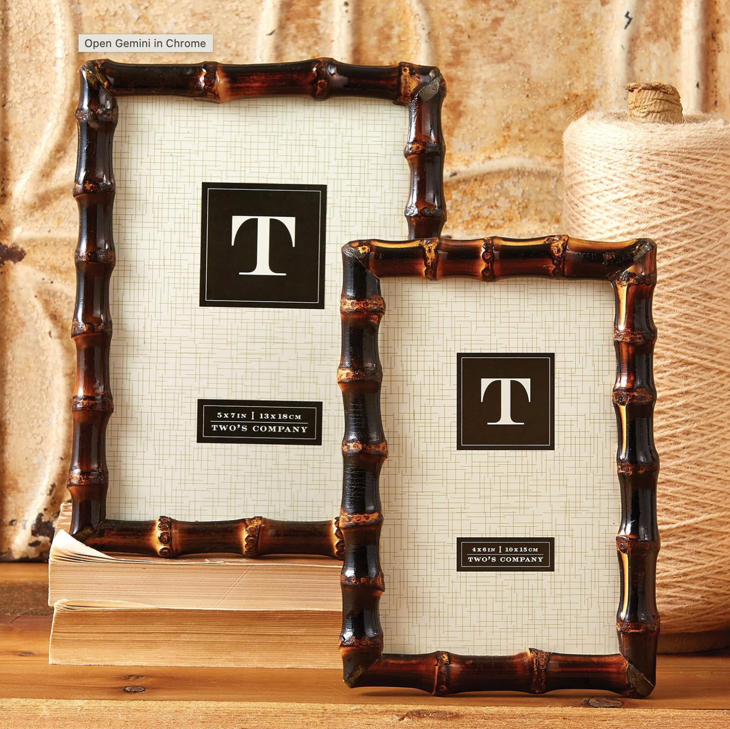 Tortoise Bamboo Photo Frame