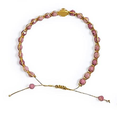 Golden Clover Stone Bracelet