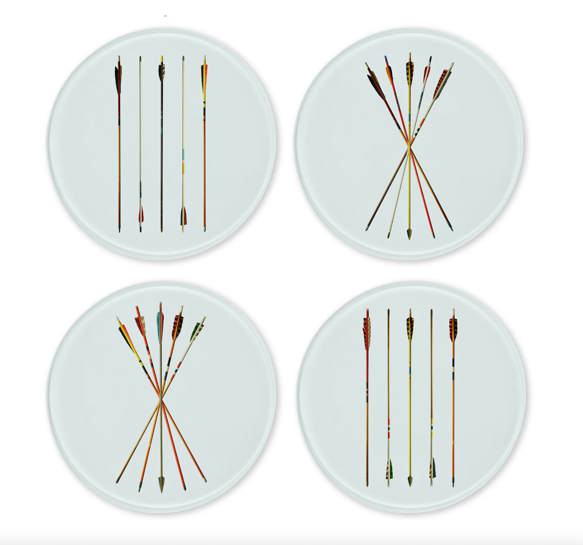 Glass Coasters - Arrows (Set of 4)