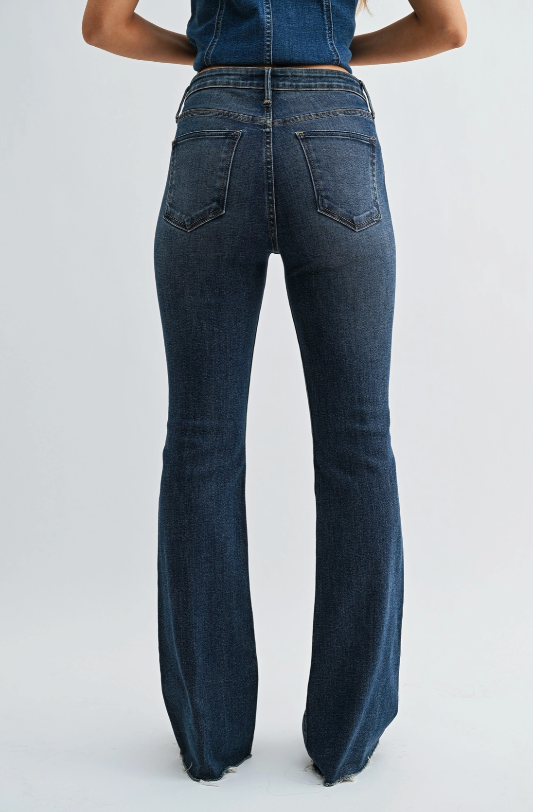 JBD High Rise Scissor Cut Flare Jean