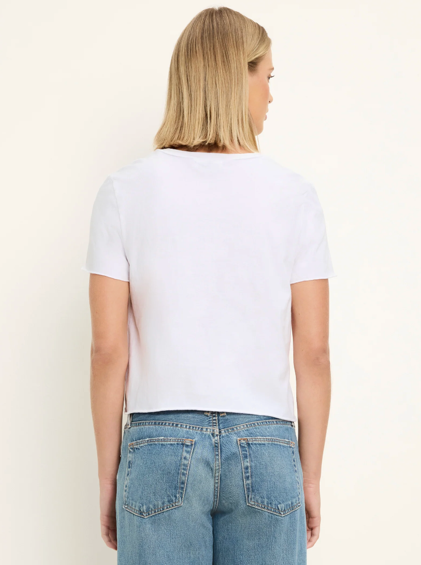 Michael Stars Jackie Raw Edge Crew Neck Tee