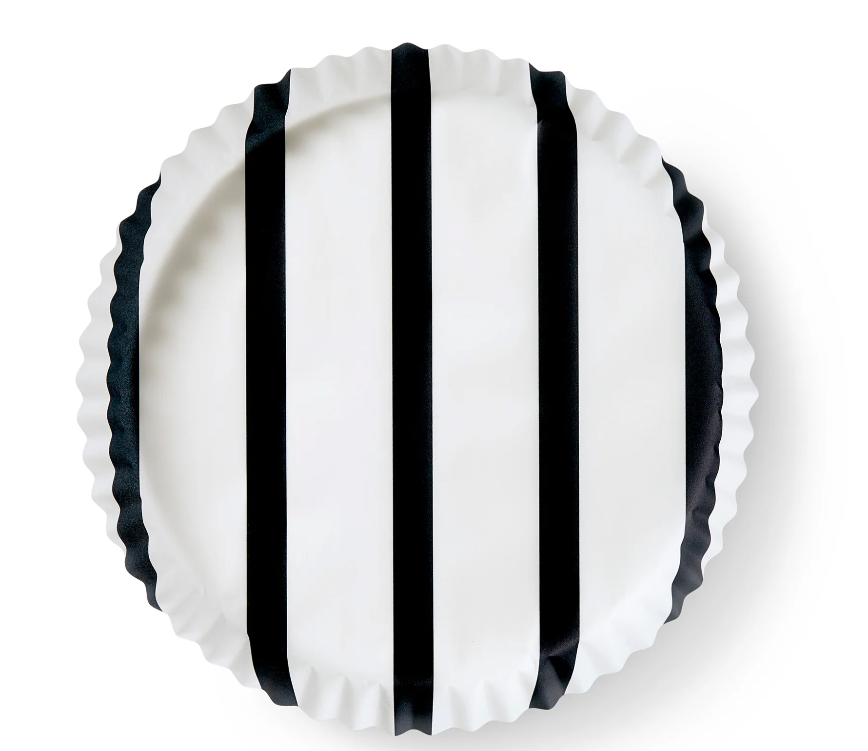 Go Team Black Preformed Plate Liners - Bold Black Stripes