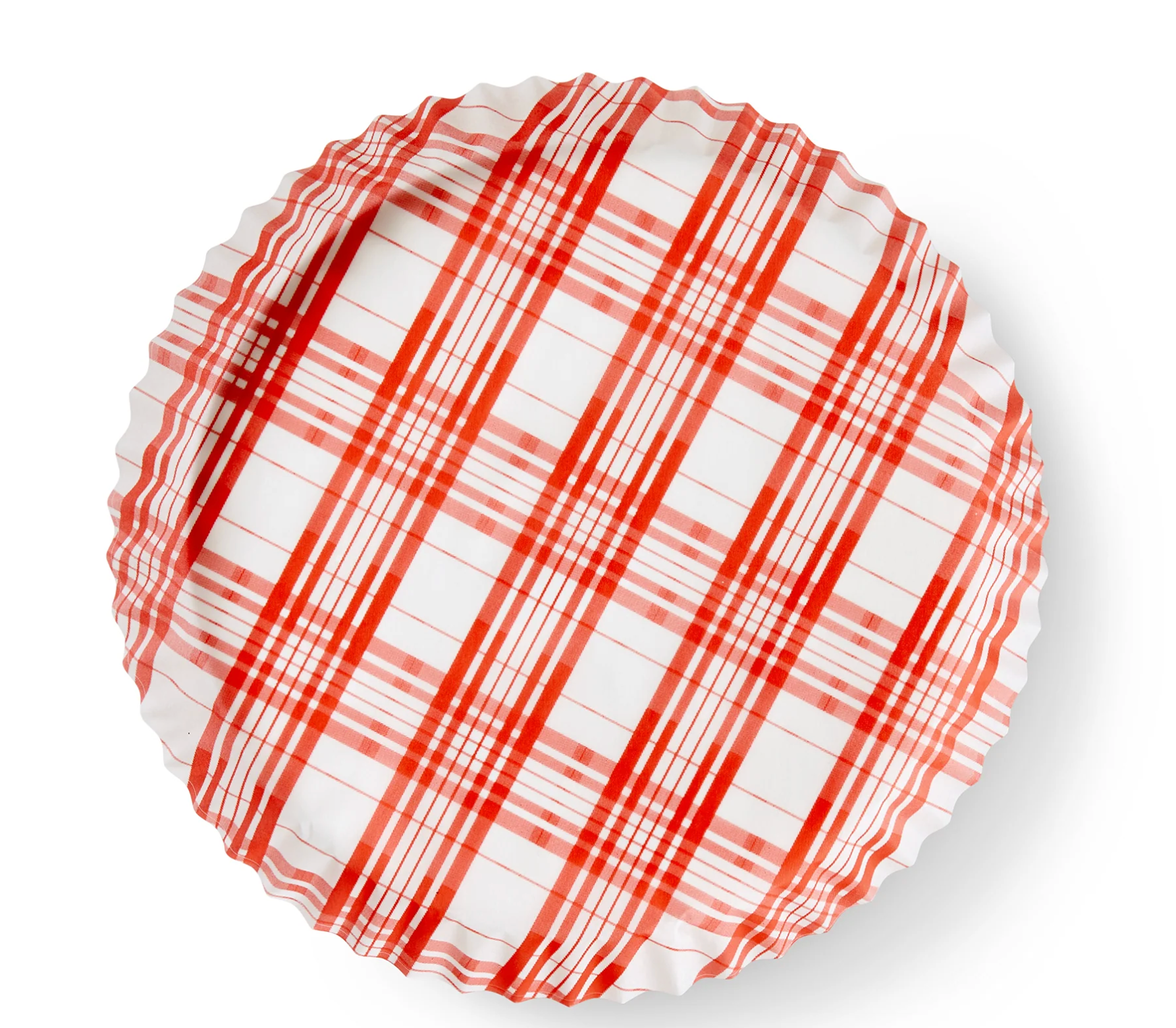 Red Plaid Preformed Plate Liners
