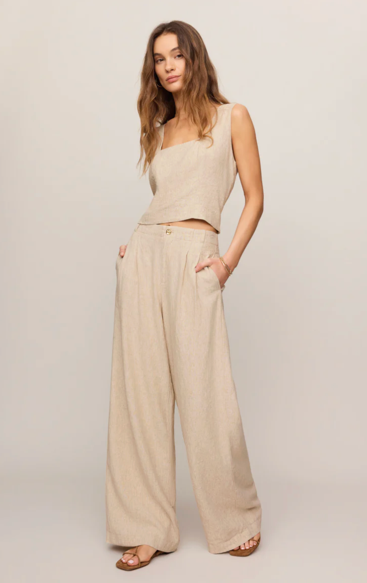 Z Supply Magnolia Wide Leg Linen Trouser Pant