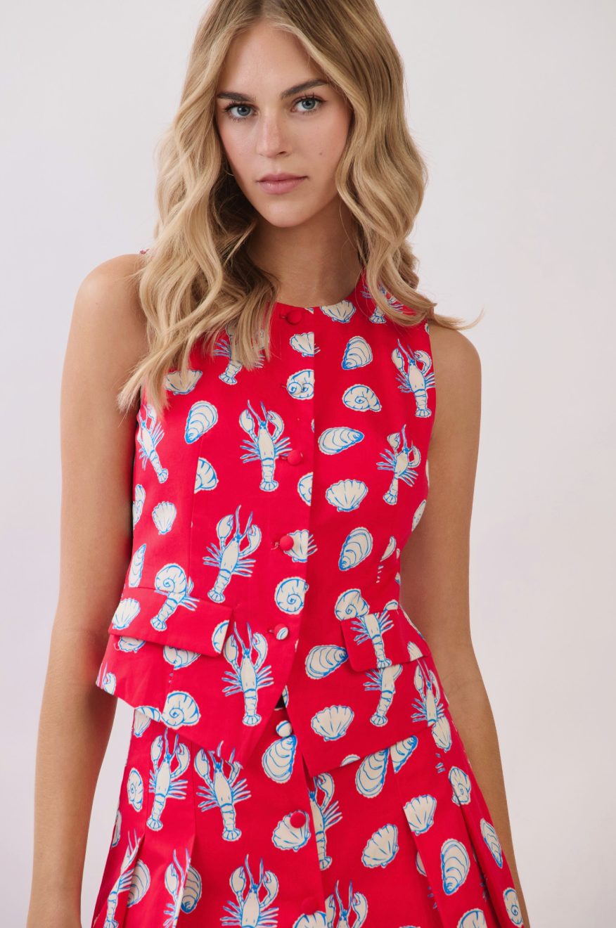 Lobster Lane Vest & Skort Set