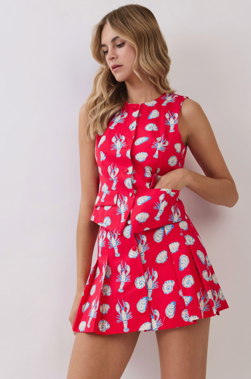 Lobster Lane Vest & Skort Set