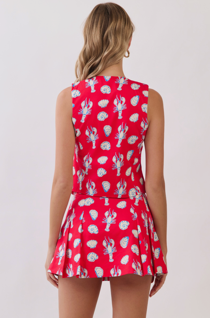 Lobster Lane Vest & Skort Set
