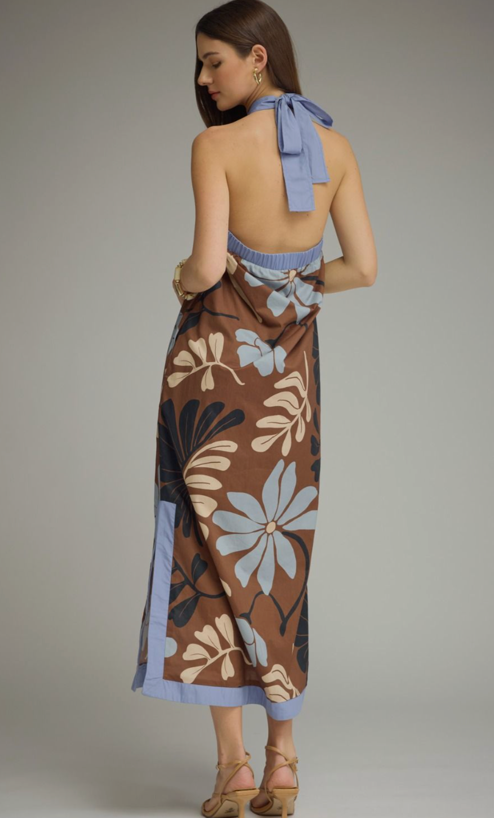 Cocoa Garden Halter Midi Dress