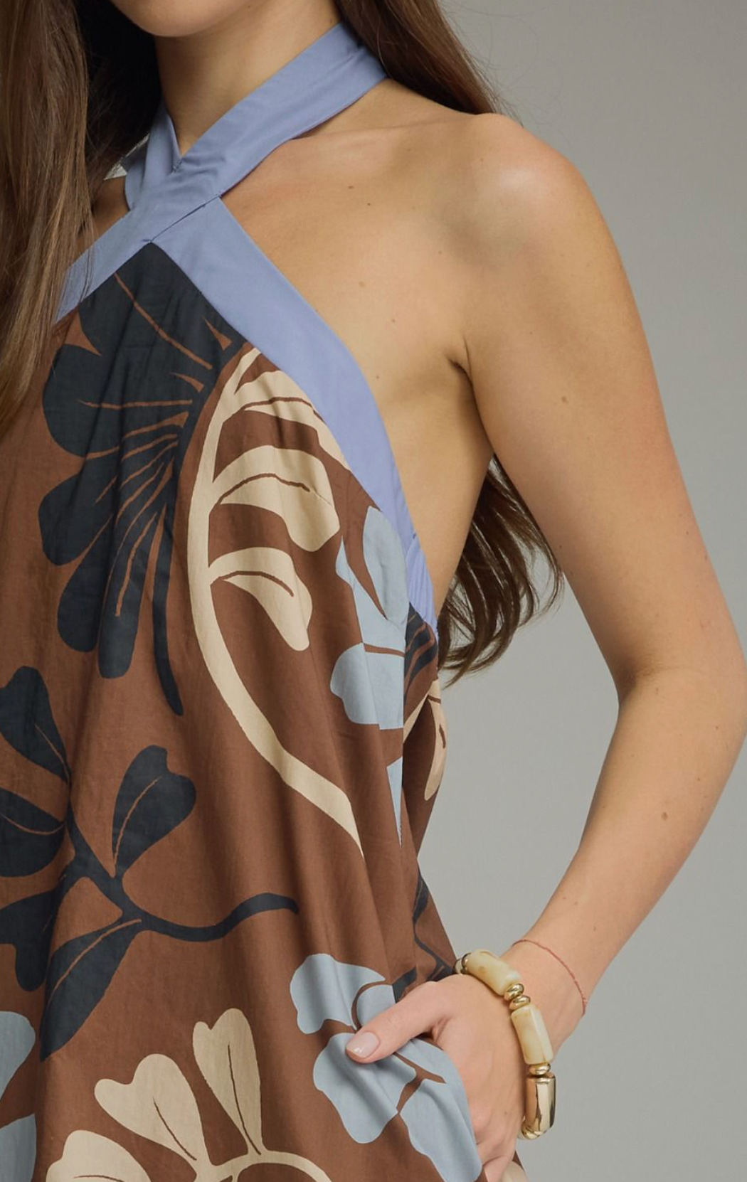 Cocoa Garden Halter Midi Dress