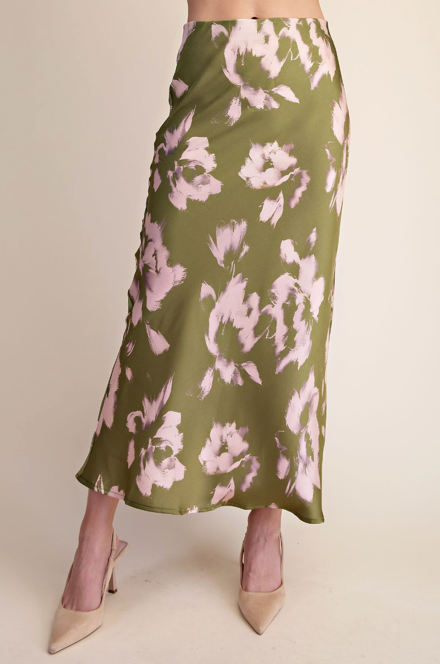Olive Blossom Sati Halter Top & Skirt Set