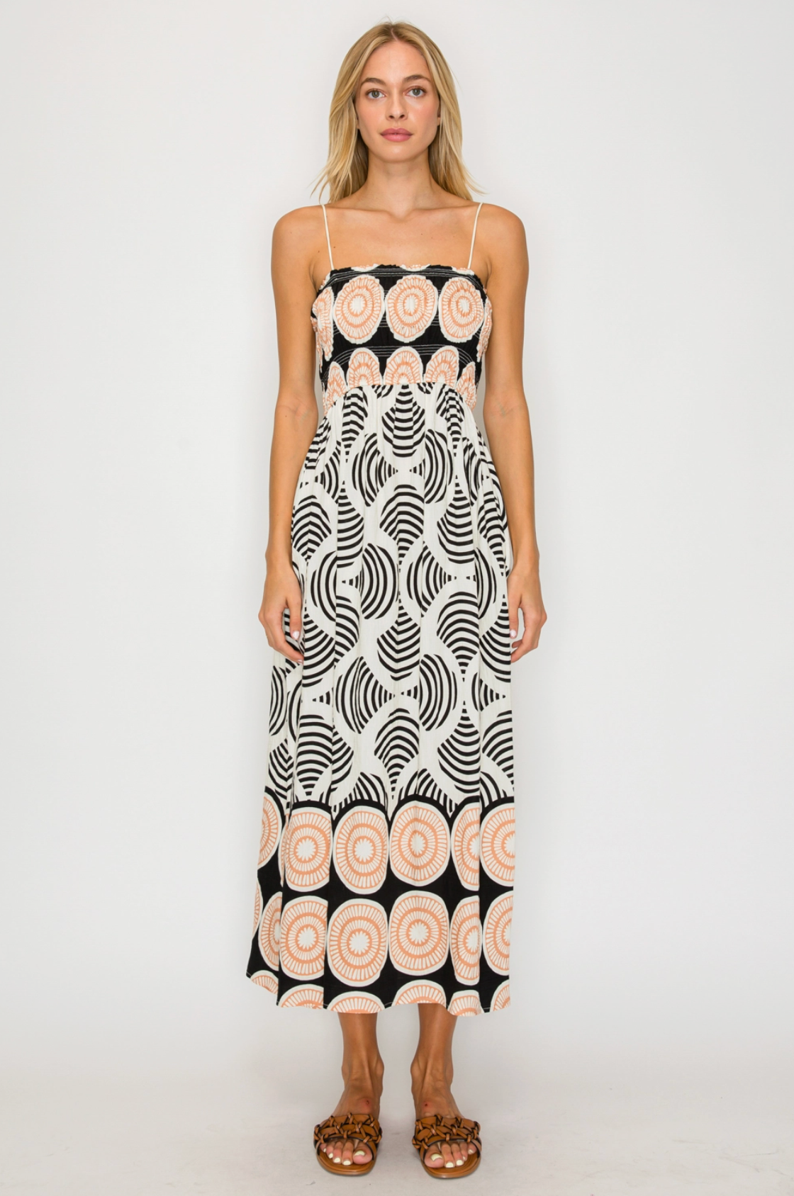 Midnight Shell Smock Midi Dress