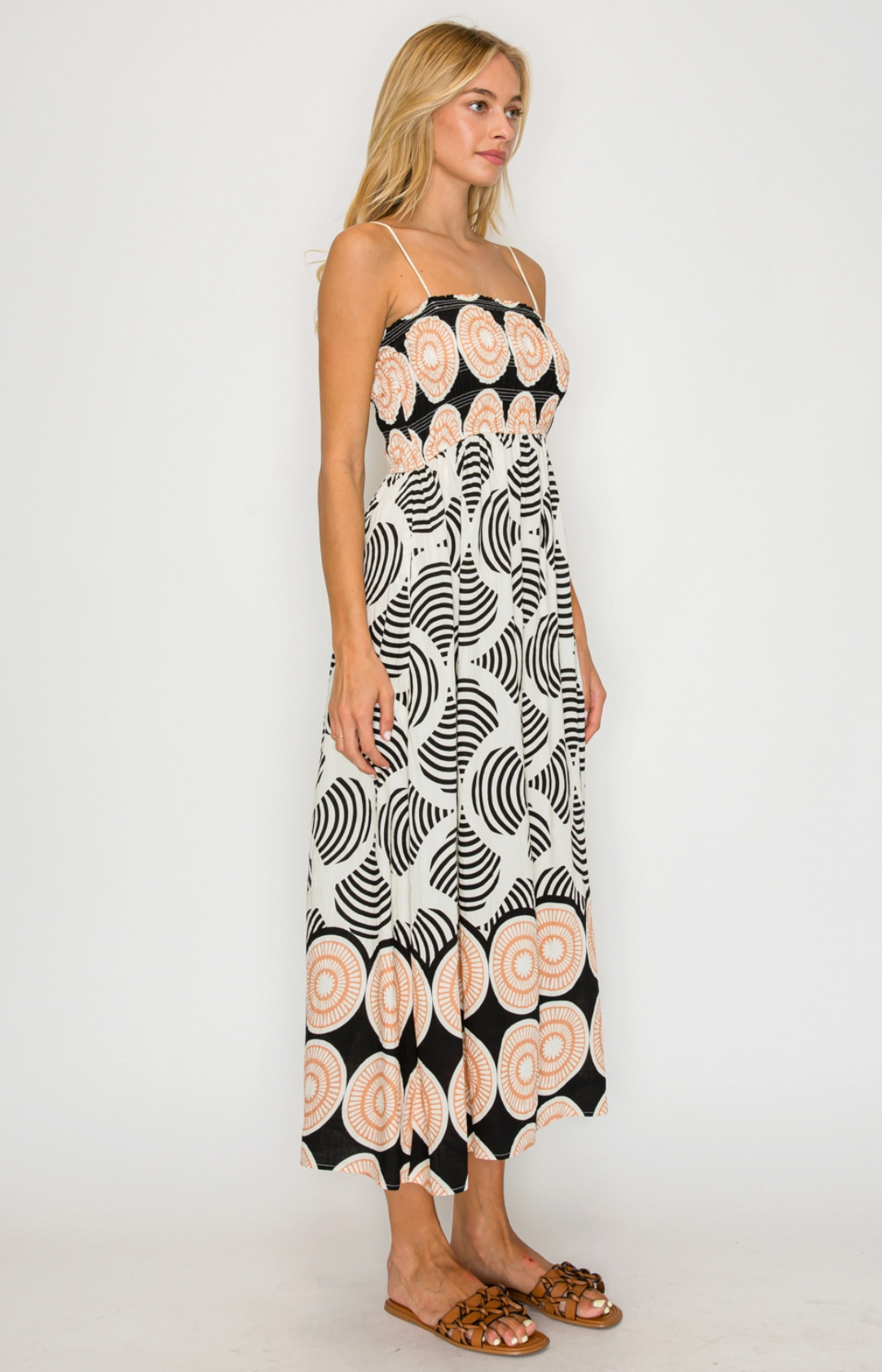 Midnight Shell Smock Midi Dress