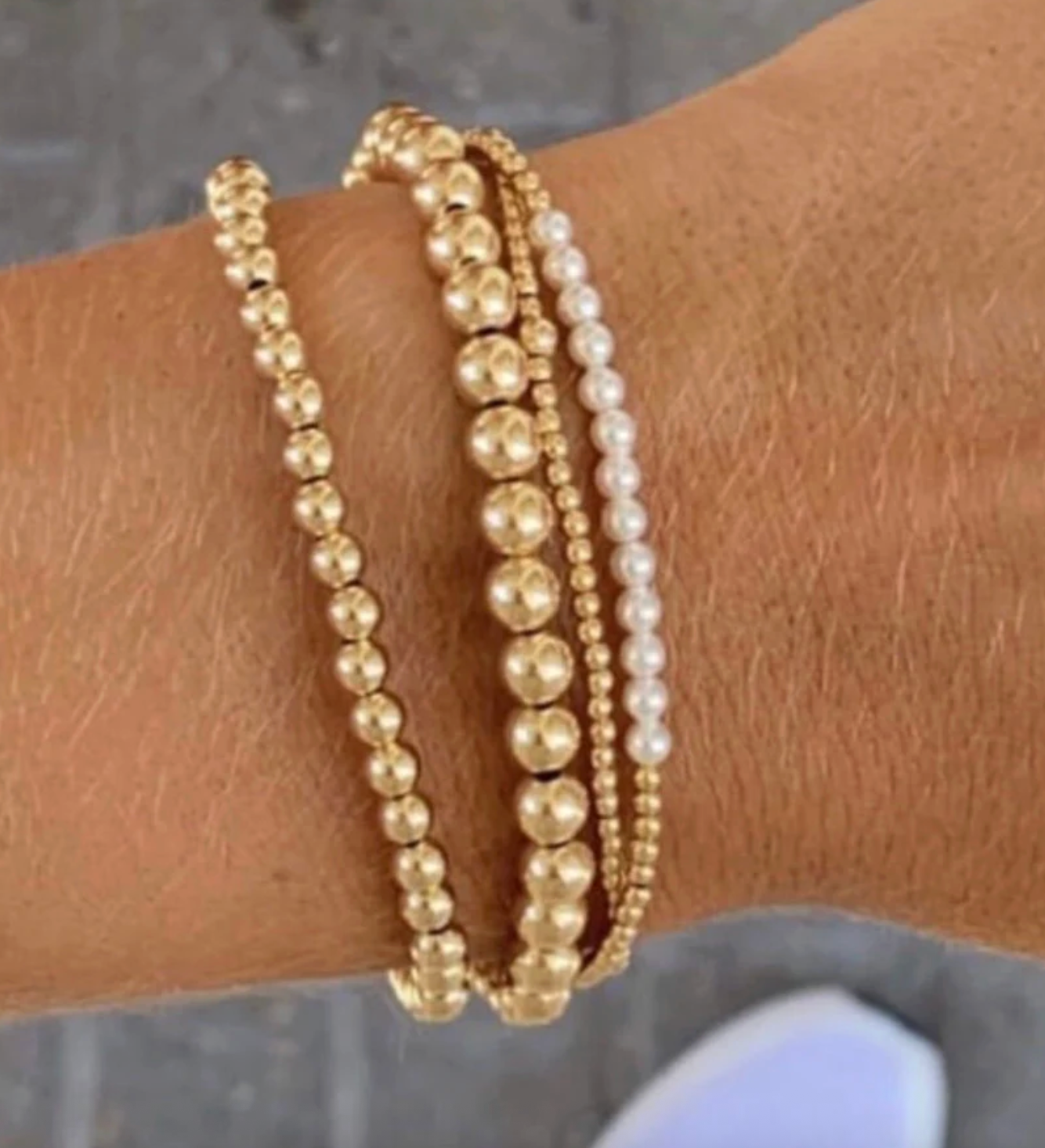 E Newton Gold Bliss Pearl Bracelet