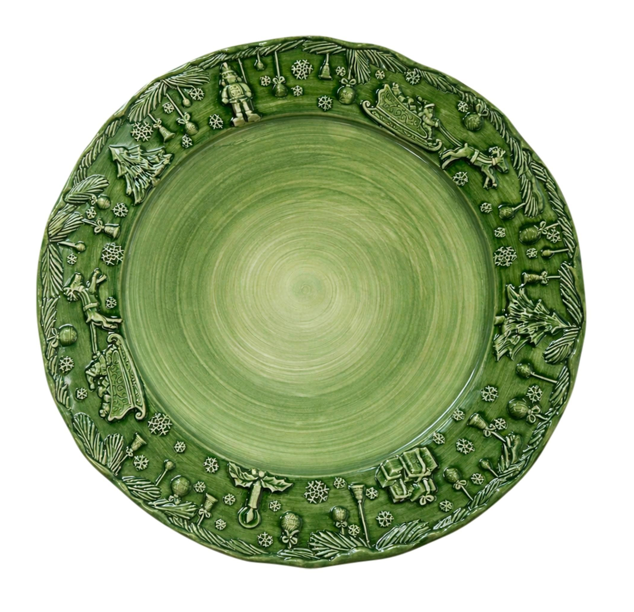 VIETRI Fiabe Di Natale Green Service Plate/Charger