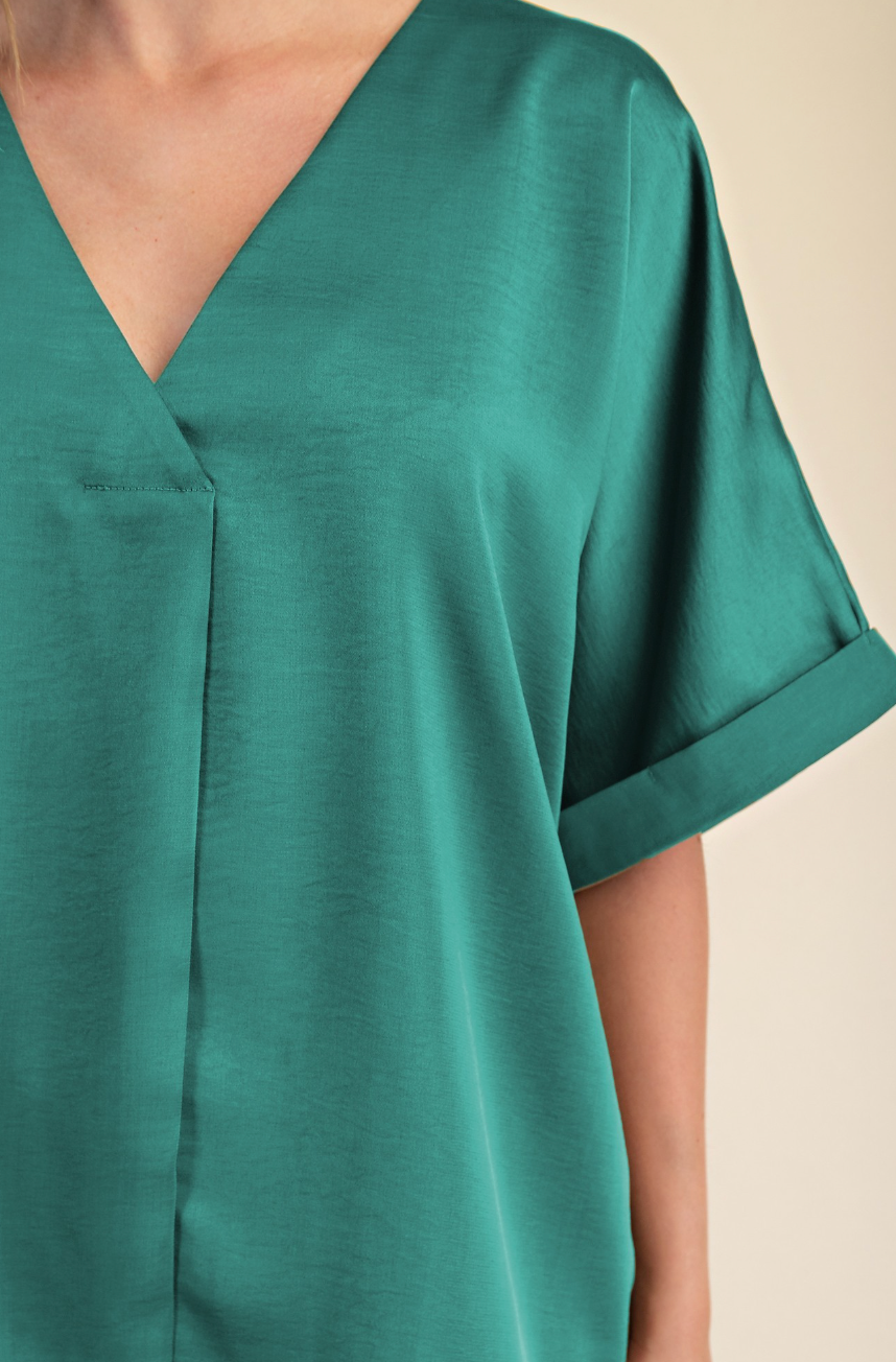 Everyday Satin High Low Blouse