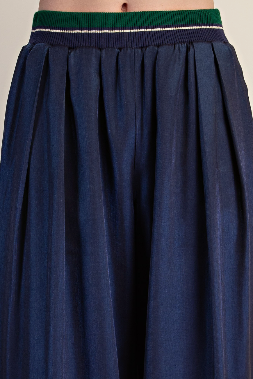 Laurel Contrast Rib Flowy Pants