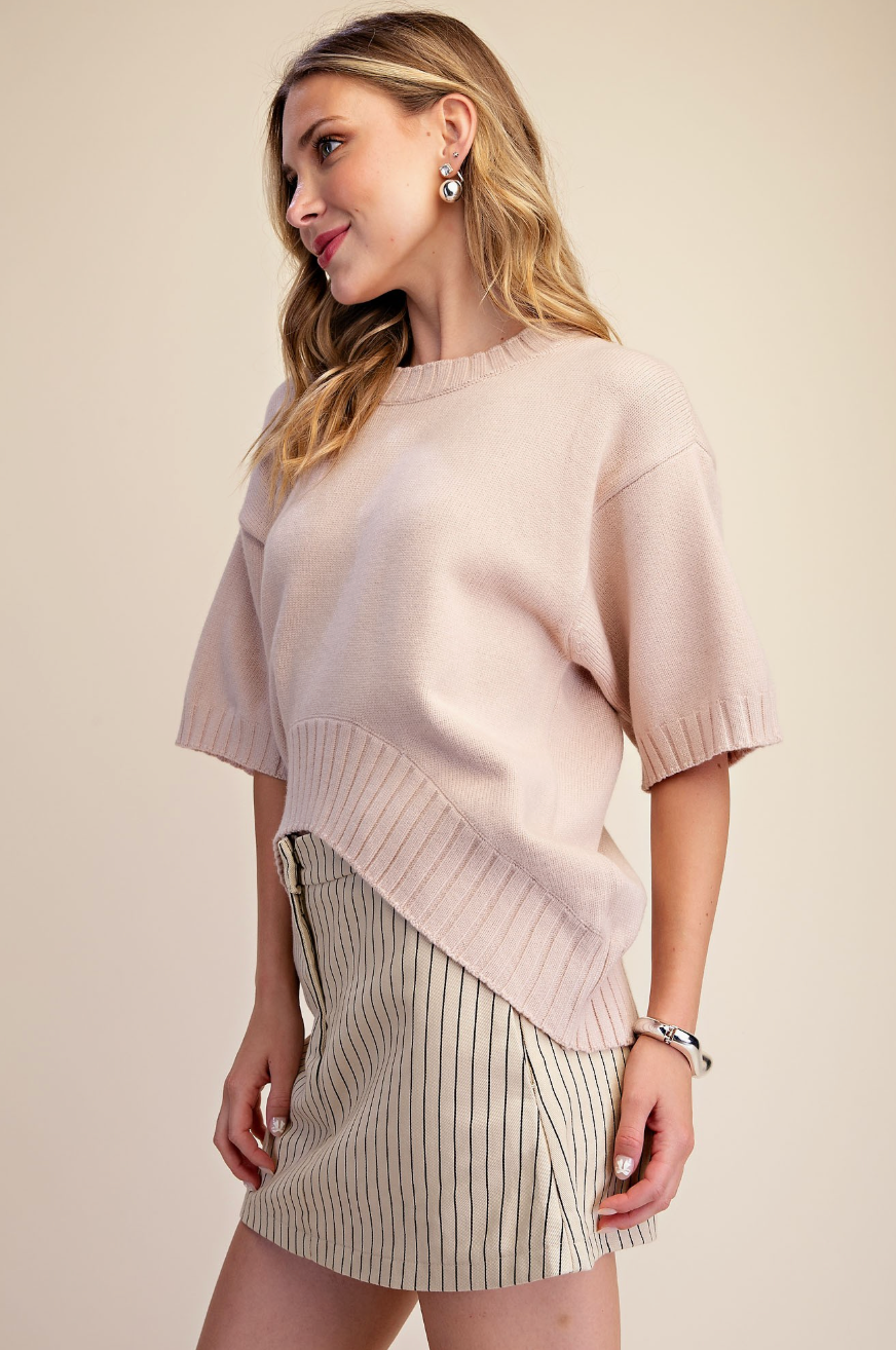 The Downtown Asymmetric Knit Sweater