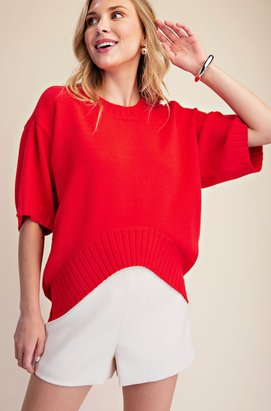 The Downtown Asymmetric Knit Sweater