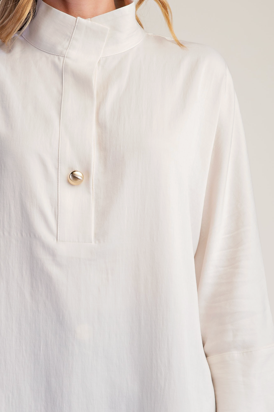 Kensington Collar Neck Placket Dolman Blouse