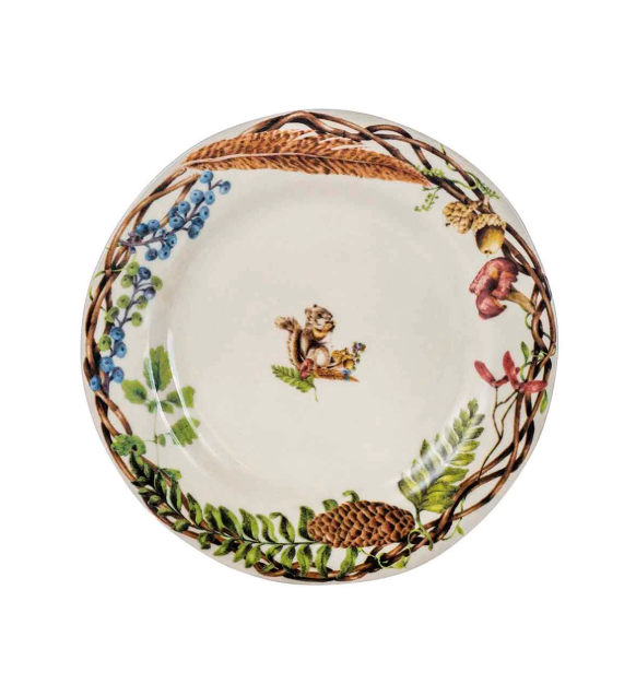 Forest Walk Animal Dessert/Salad Plate Assorted- Set of 4