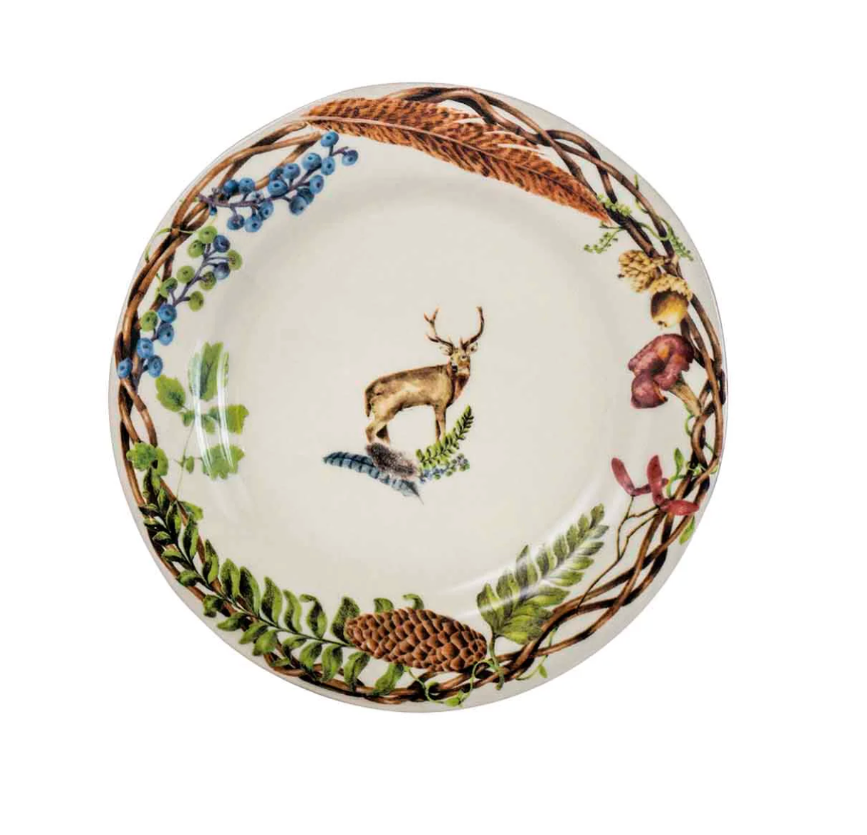 Forest Walk Animal Dessert/Salad Plate Assorted- Set of 4