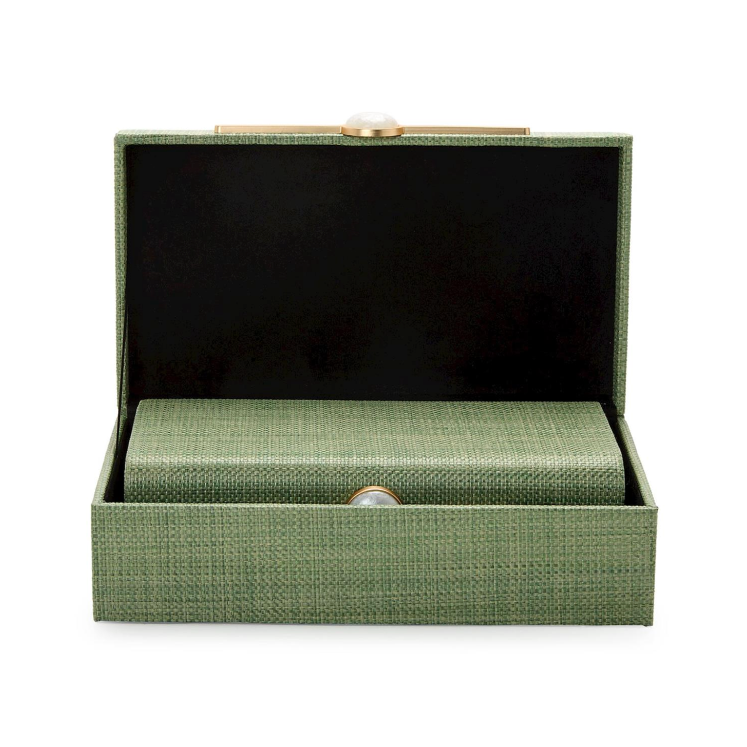 Monaco Seagrass Box W/ Mother of Pearl Accent