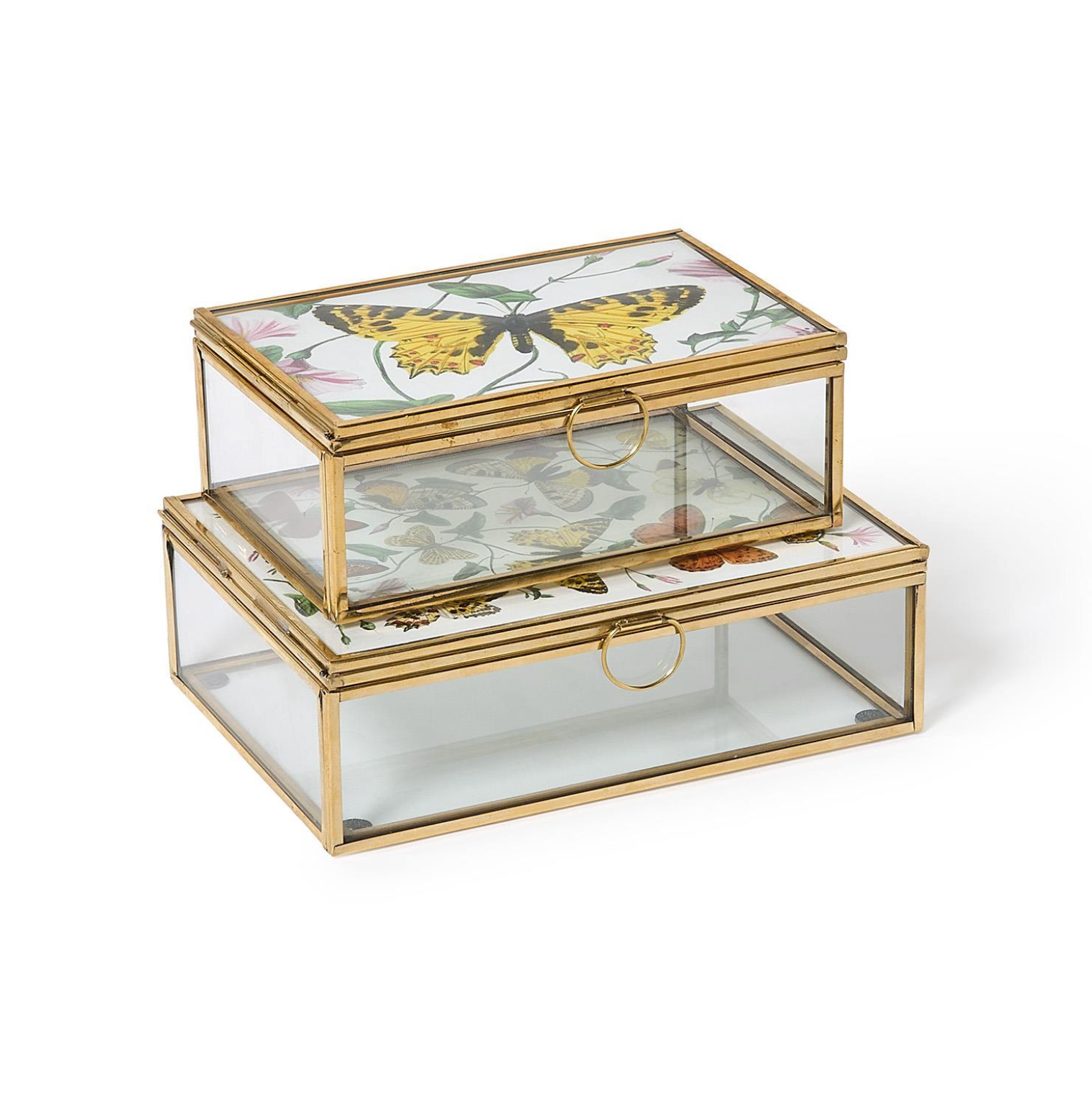 Glass & Brass Photo Box