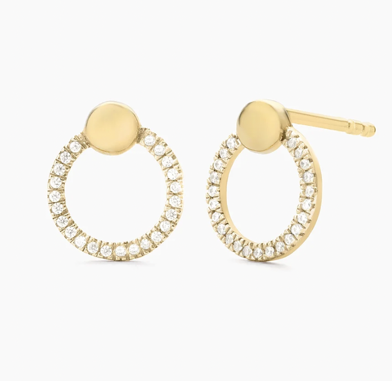 Ella Stein Gold Beaded O Stud