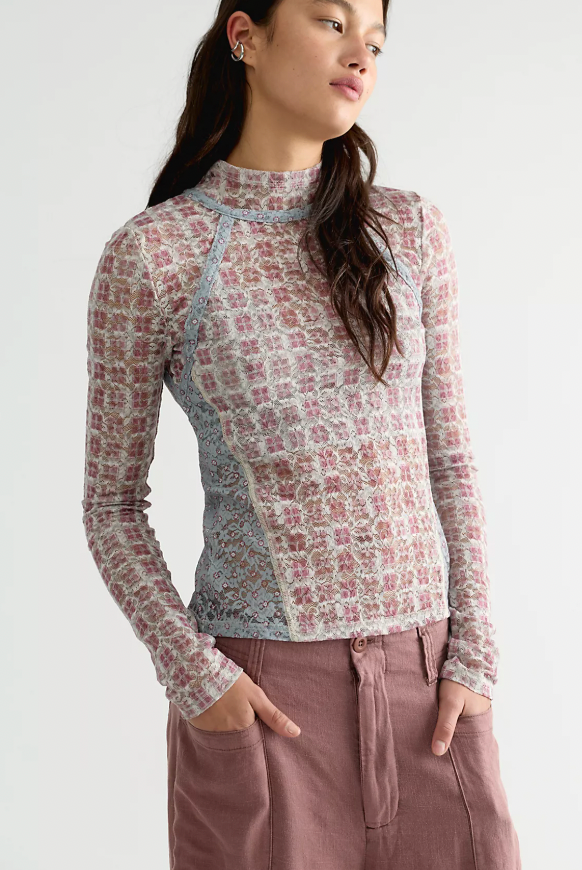 Free People Lyric Sheer Longsleeve Top