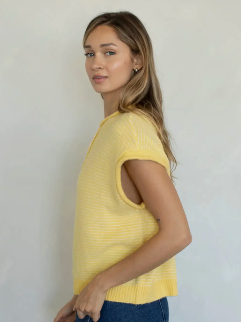 Lynnette Stripe Cap Sleeve Cardi
