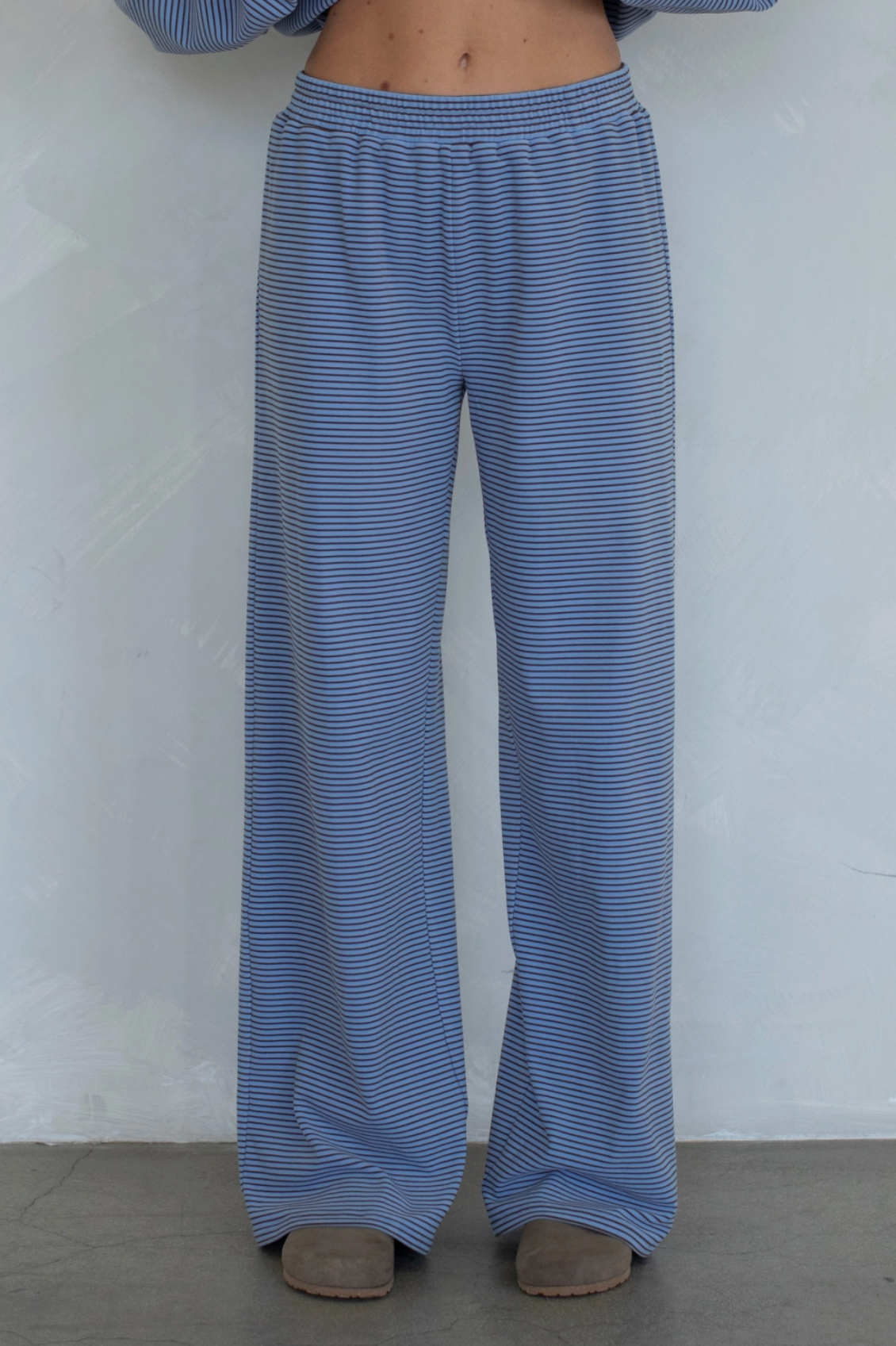 Leah Striped Fleece Pants