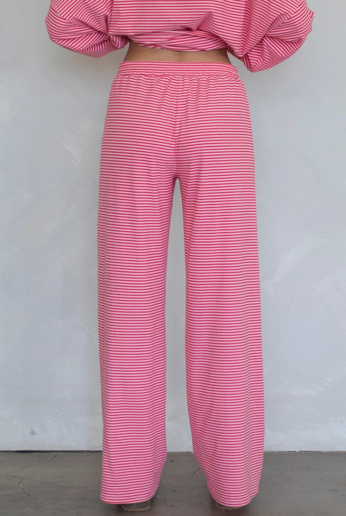 Leah Striped Fleece Pants