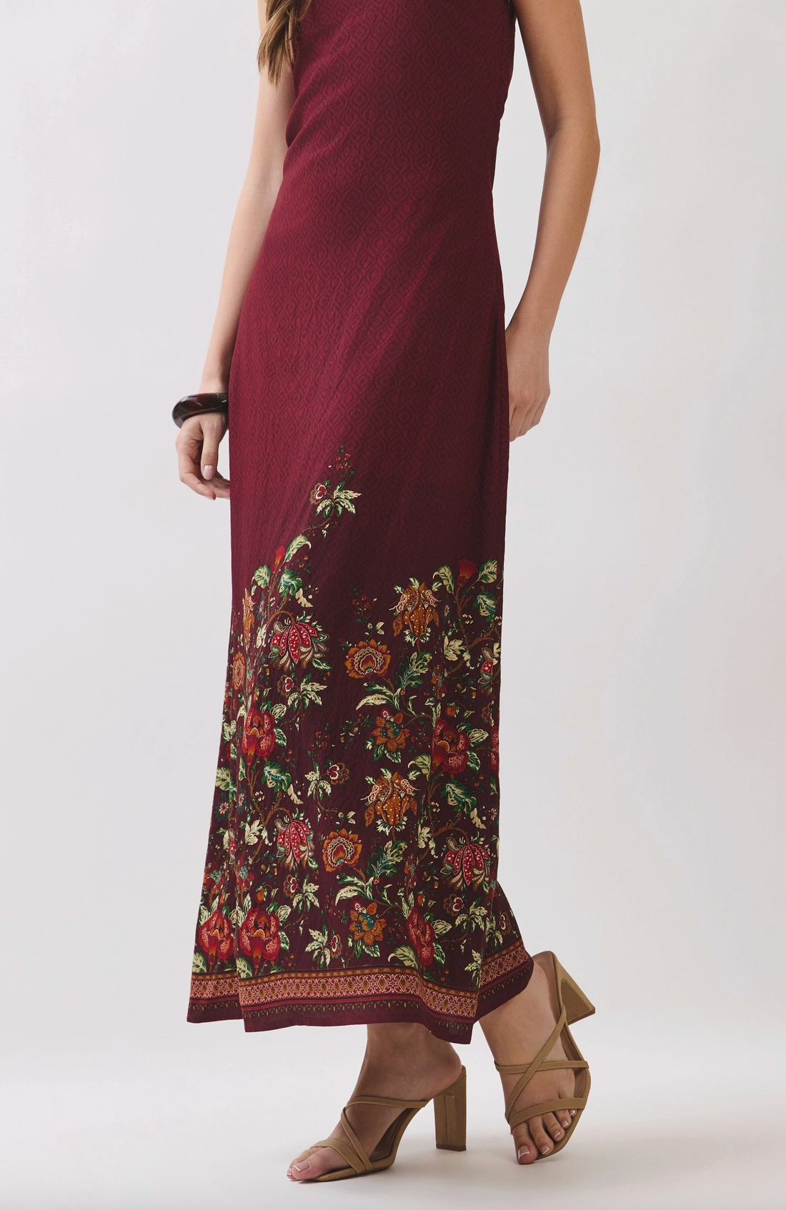 Wine Country Strapless Maxi Dress