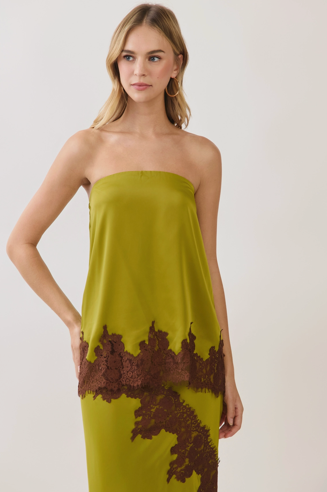 Mossy Midi Skirt & Tube Top Set