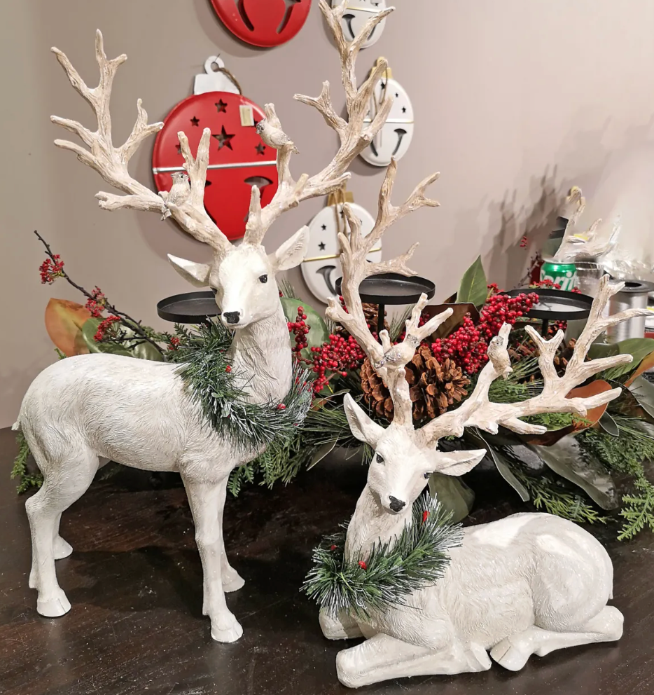 Snow Christmas Deer (Sold as a Set)