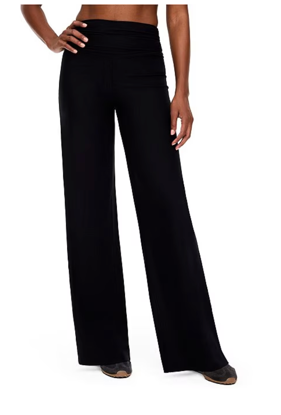 SPANX Ruched Wide Leg Pant - Very Black