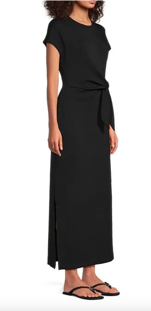SPANX AirEssentials Draped Maxi Dress - Very Black