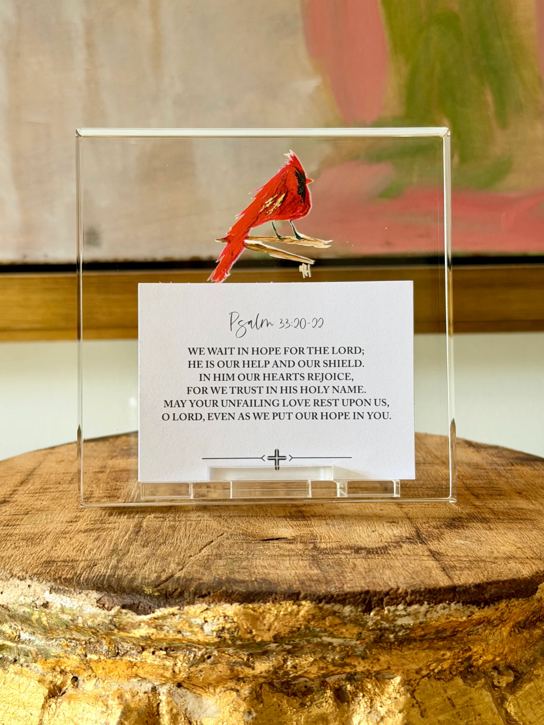 Debra Hewitt Scripture Stand with Cardinal