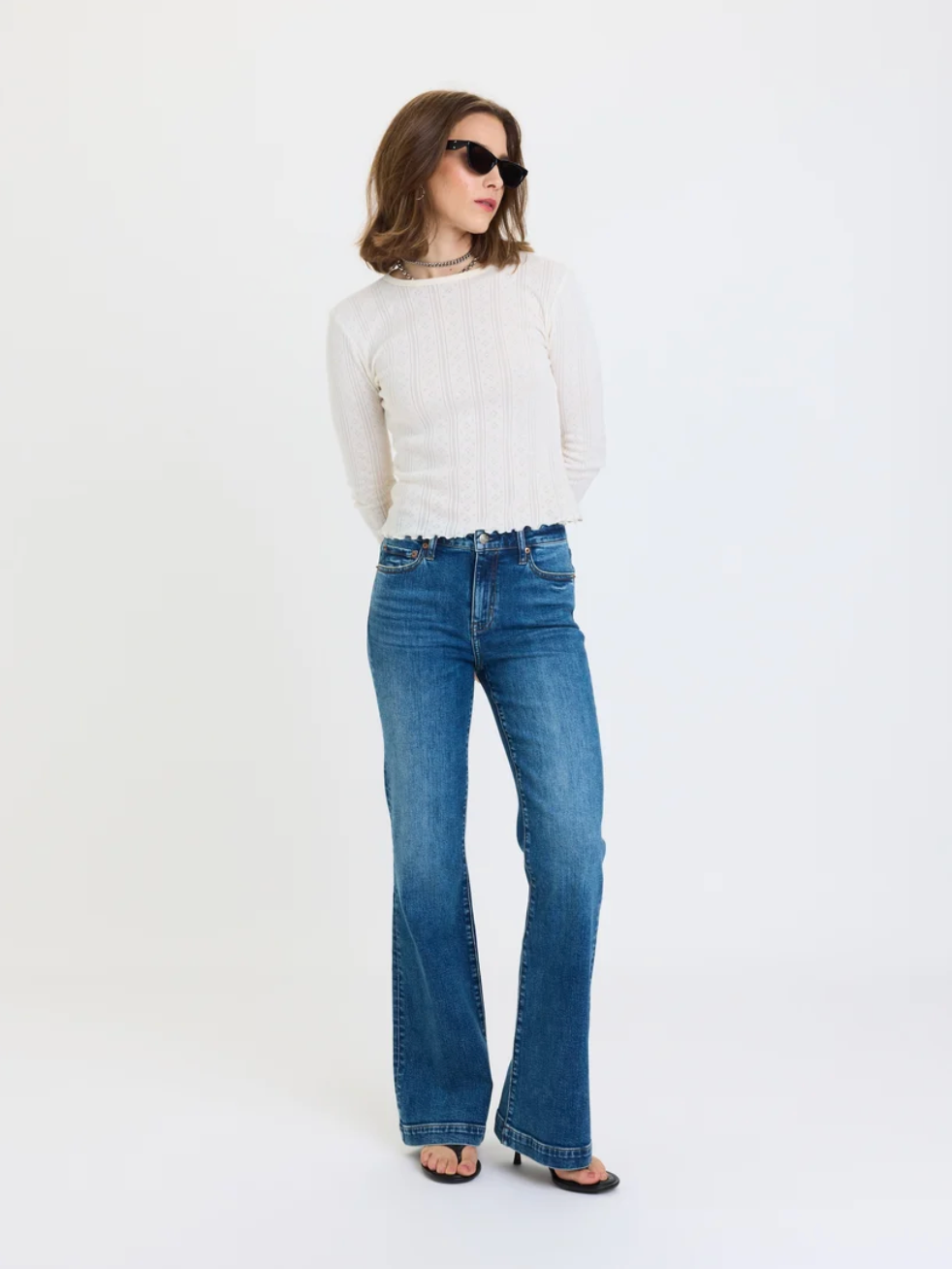 Daze Heartbreaker Mid Rise Flare - Dusk