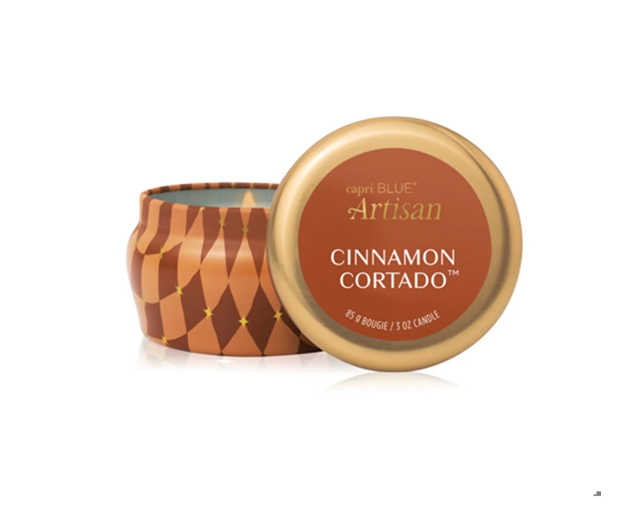 Capri Blue - Cinnamon Cortado Artisan Winter Bazaar Mini Tin