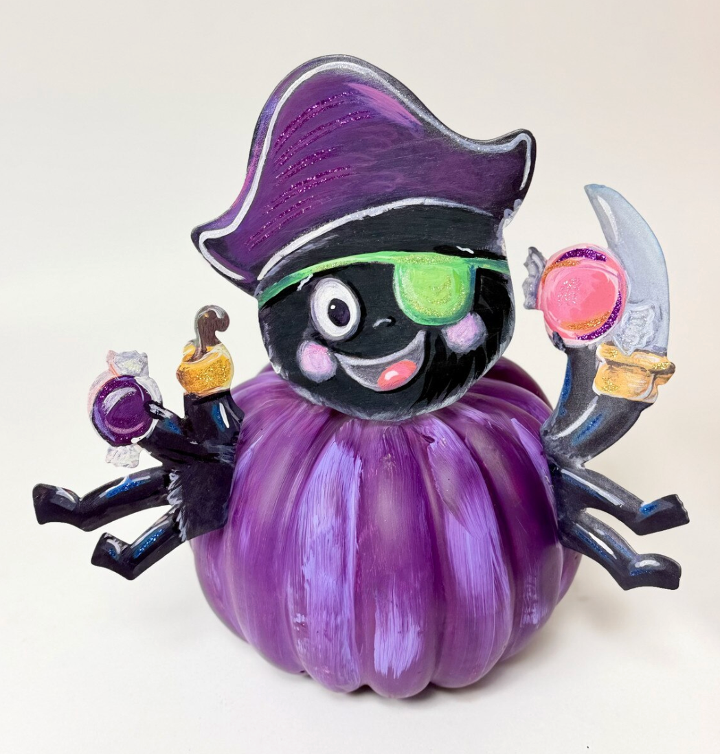Sweet Spider Pirate Pumpkin Parts, S/3