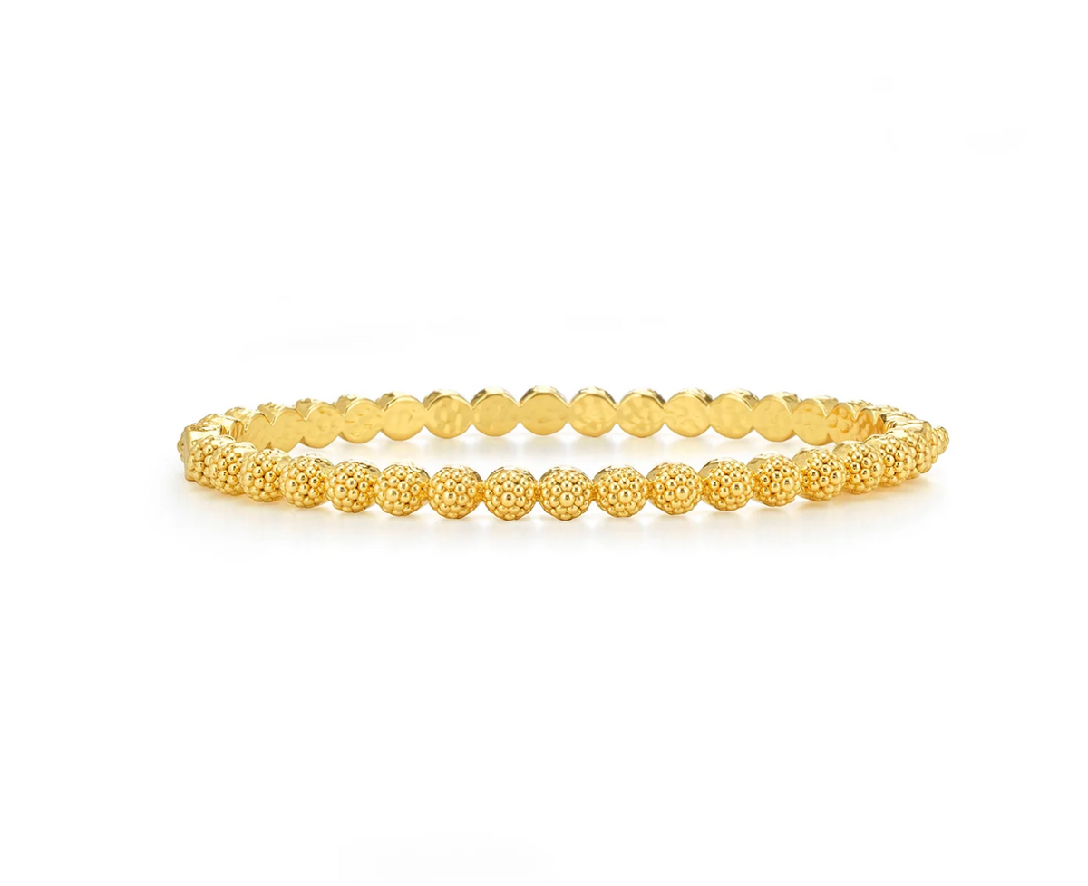 Berry Eternity Petite Hinged Gold Bangle